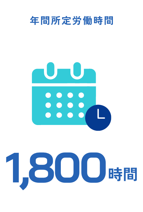 年間所定労働時間 1,800時間