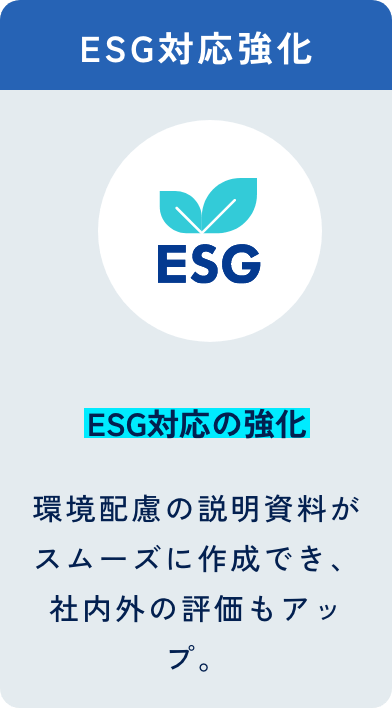 ESG対応強化